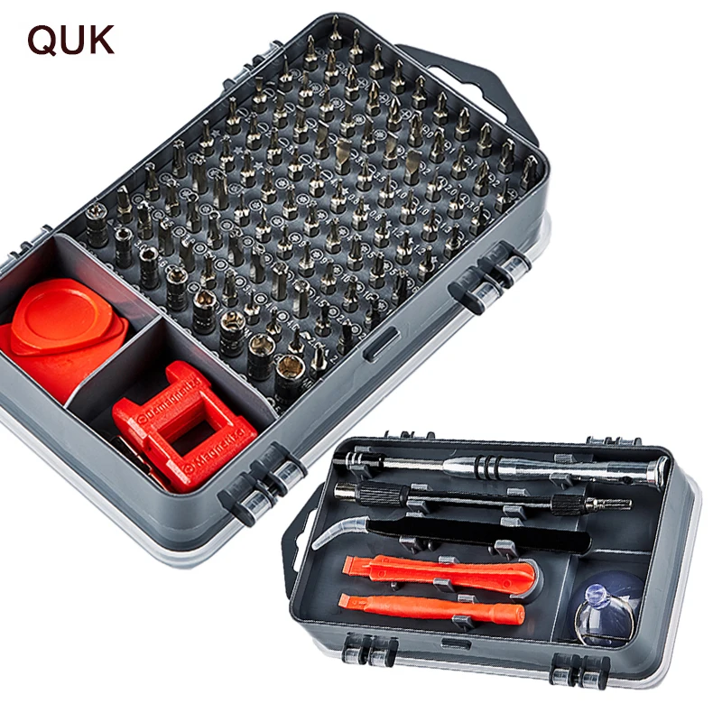 

QUK Screwdriver Set 112 In 1 Screwdriver Bit Torx Magnetic Precision Multi Electronic Device Mobile Phone Repair Hand Tools Kit