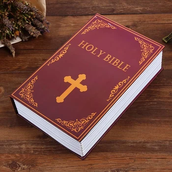 

Book Safes Fun Simulation Key Lock Book box Metal Steel Cash Secure Secret Hidden Piggy Bank Storage Box (Size M 24*15.5*5.5cm)