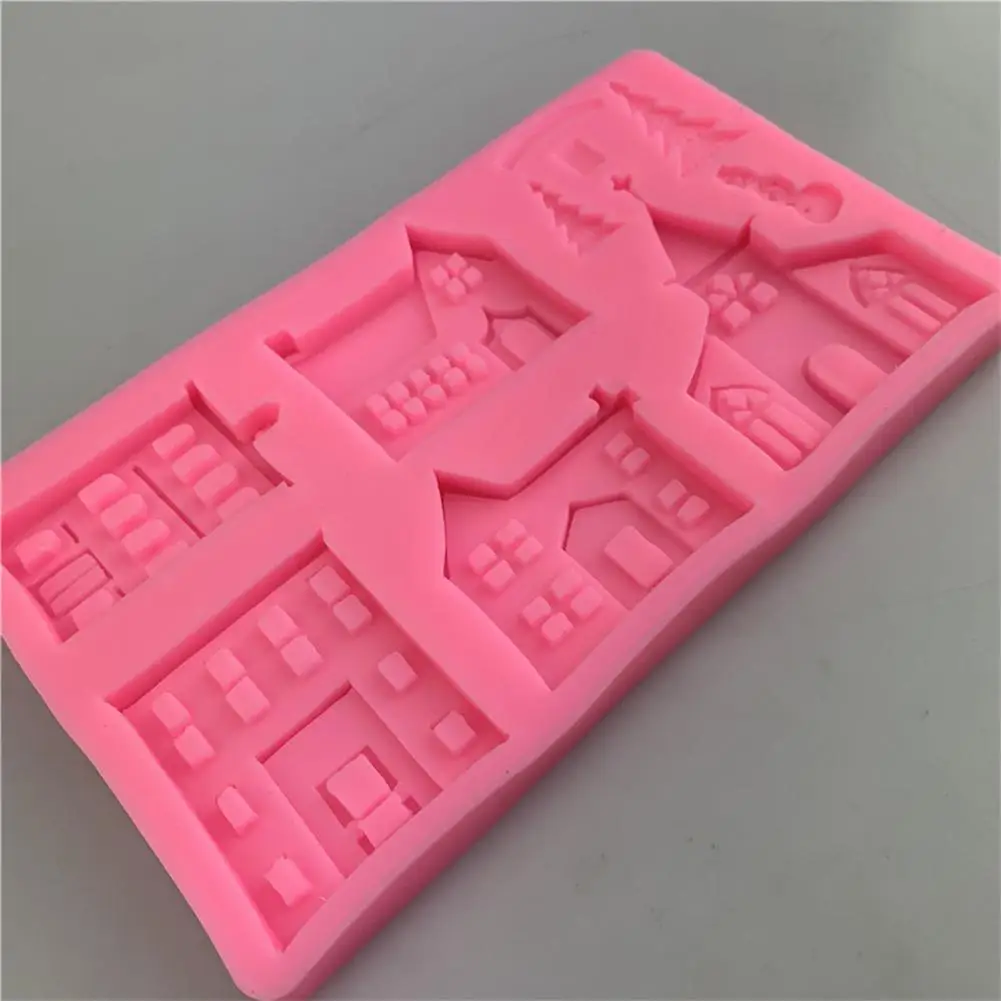 Хоббилан 3D замок форма дом помадка торт силикагель плесень Рождественская елка выпечки шоколадная форма