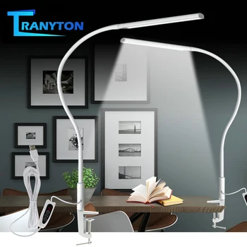 Long Arm Table Lamp Clip Office Desk Lamp 64PCS LED USB Light 3 Color x3 Dimable Level Eye Protection Adjustable Study Light 1