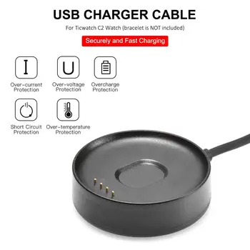 

Watch Dock Charger USB Charging Cable Cord Magnetic Charger Wire Power Adapter For TicWatch C2 Smart Watch Accessories