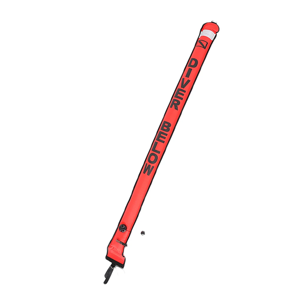 6 Ft Scuba Diving Dive Signal Tube Surface Marker Bouy with Inflator (SMB / Safety Sausage) Surface Marker Buoy 