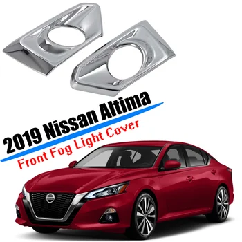 

Car Styling Fit For 2019 2020 Nissan Altima Car Styling ABS Front Fog Light Lamp Decor Cover Trim 2pcs Auto Accessories