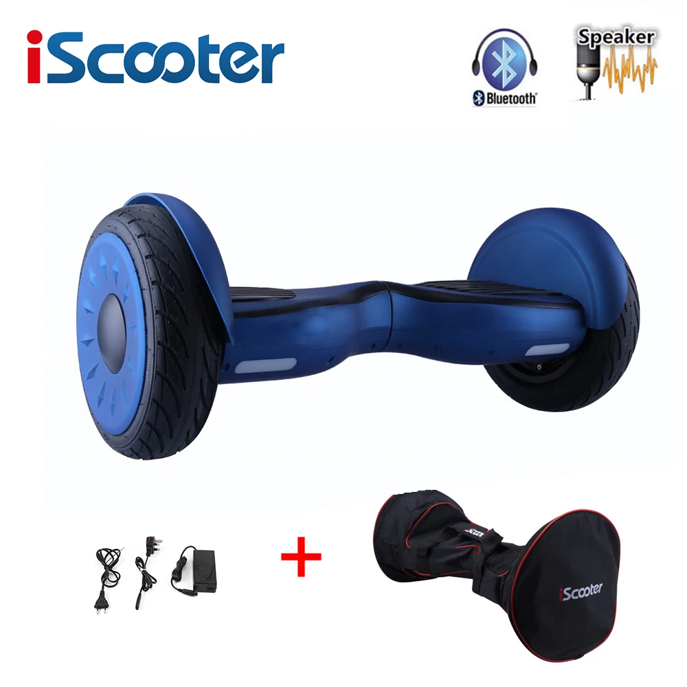10 inch Blue IScooter bluetooth Ховерборд 10 дюймов 2 колеса умный электрический скутер баланс Ховер доска bluetooth Ховер доска с сумкой - Цвет: 10 inch Blue