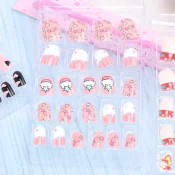 

72Pcs Fake Nails Lovely Creative Lovely Animal Manicure Manicures for Children Lovely Animal Manicure for Kids Children