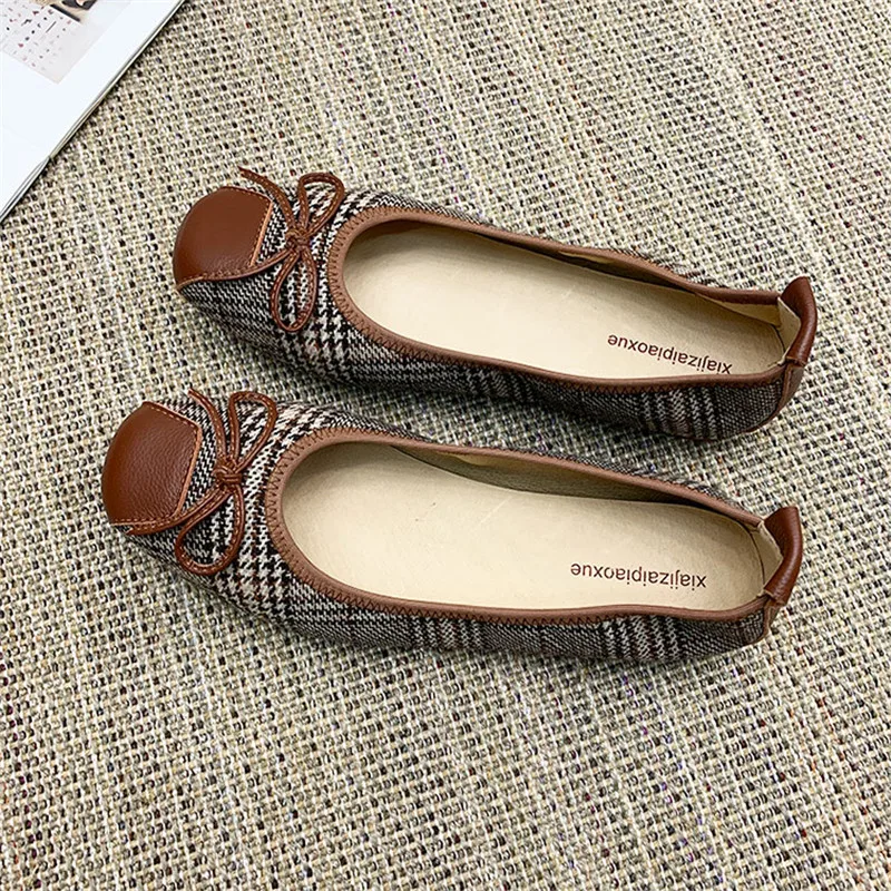 Large Size 34-43 Women`S Ballet Flats Shoes Comfortable Shallow Mouth Pregnant Mother Shoes Flat Soft Bottom Single Lady Loafers (12)