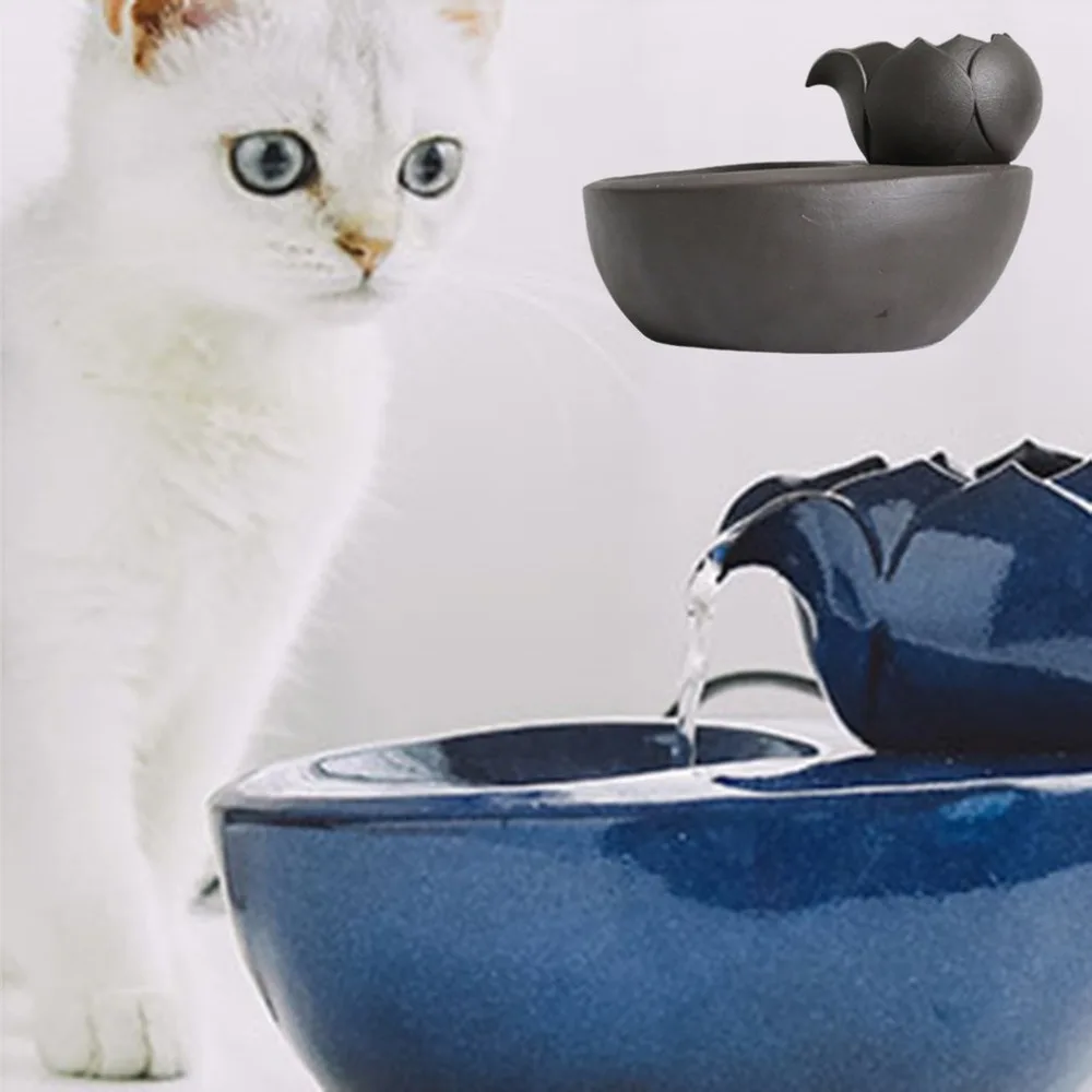 Кошачий диспенсер для воды, Электрический автоматический циркуляционный фонтан для воды, керамический фонтан, поилка для живой воды