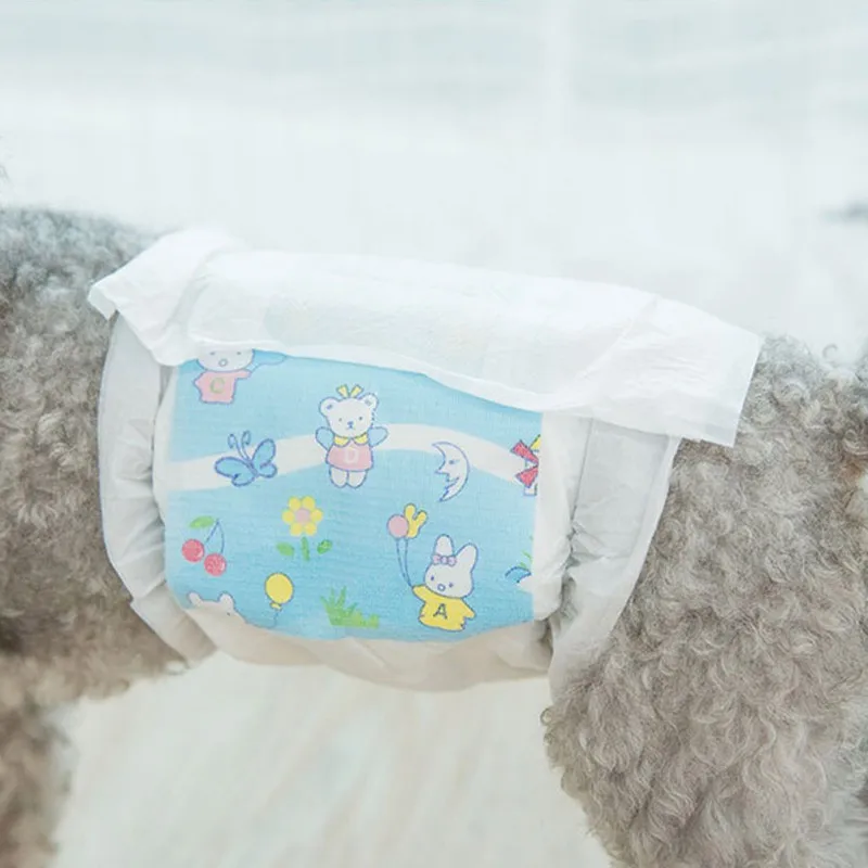 Pet Dog Disposable Wrap Diapers For Male Dog Super Absorbent Leak Protection Pants For Small Dogs 12/10/8/6 PCS/Bag Dog Diapers