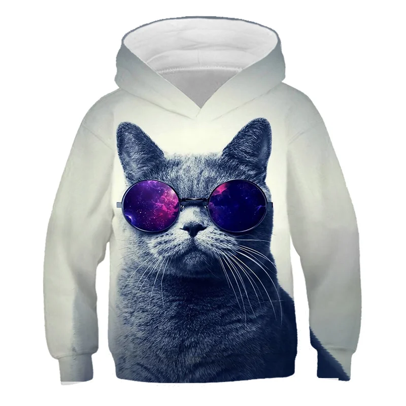Лидер продаж детские толстовки с 3D котом одежда для мальчиков и девочек