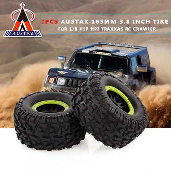 

2pcs AUSTAR 3.8" 165MM Rubber Rocks Tyres / Wheel Tires for 1/8 HSP HPI Traxxas RC Off-road Car Crawler