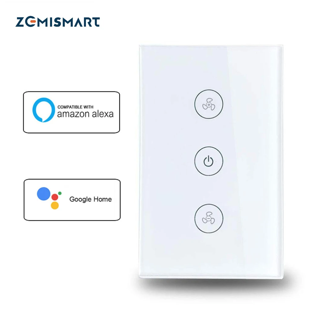 Zemismart US Alexa Echo умный потолочный вентилятор переключатель Wifi приложение таймер