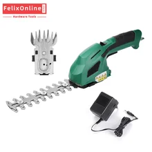 Aparador elétrico 7.2v de lítio íon sem fio hedge trimmer recarregável weeding tesoura portátil casa poda mowe