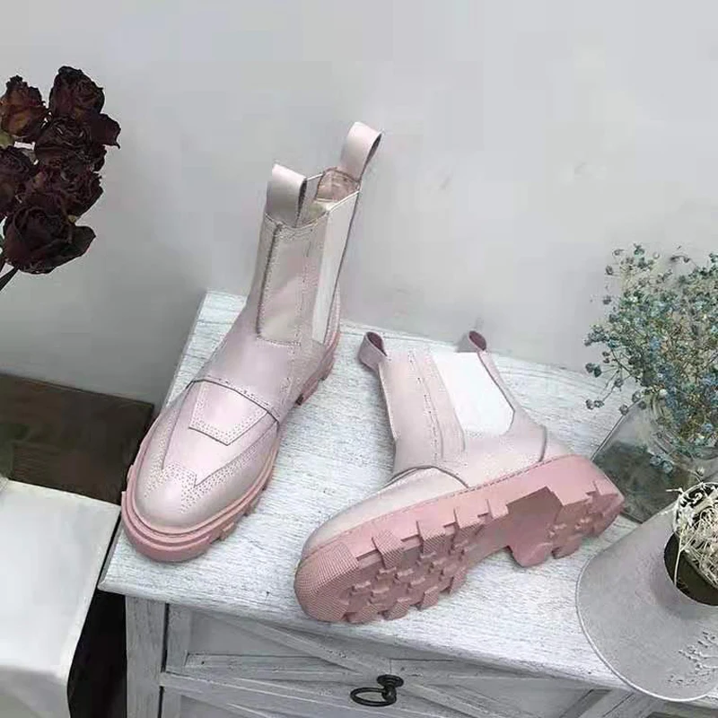 2020 зимняя повседневная обувь женские ботинки челси на платформе модная