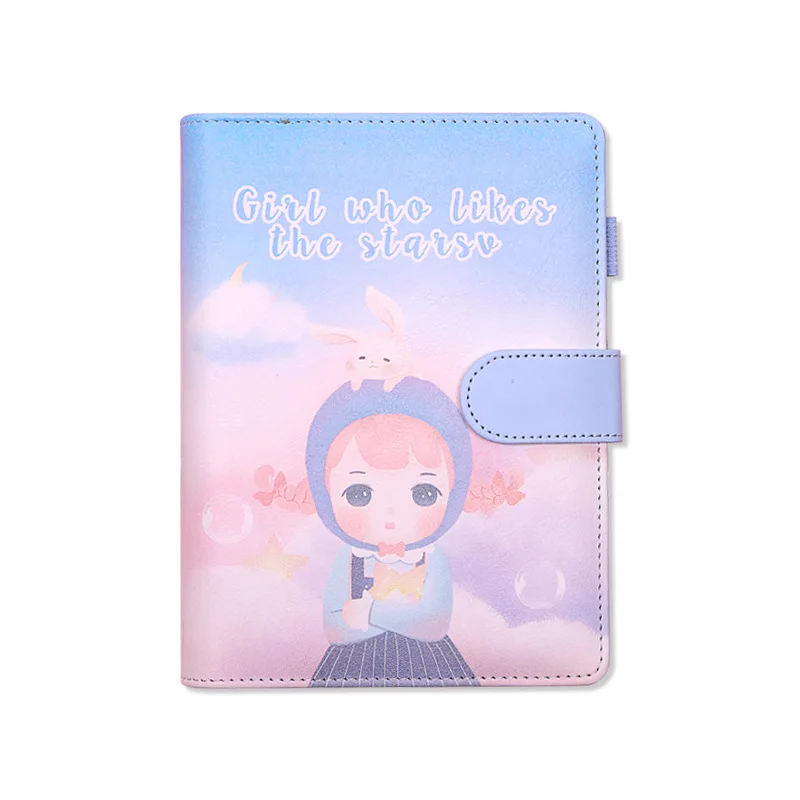 Cute Girl A6 Ring Binder Notebooks Planner Journal Pink Notebook Agenda Organizer DIY Diary Book School Stu dent Stationery | Канцтовары