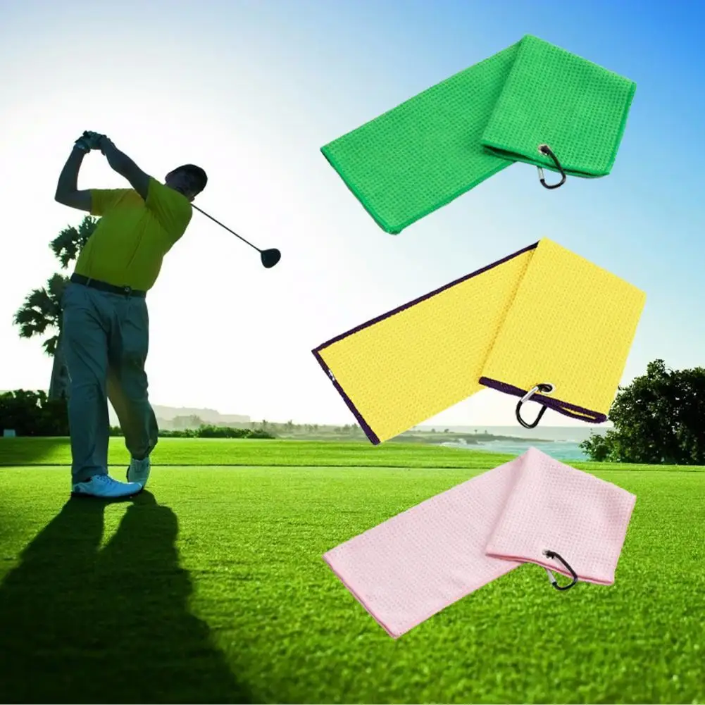 Useful Golf Exercise Towel Fadeless Vibrant Color Accessory Folded