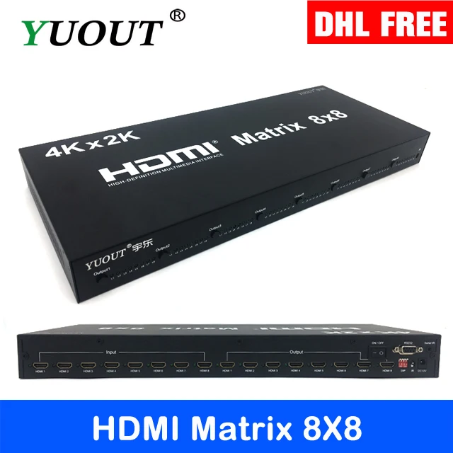 HDMI Matrix 8X8 HDMI Matrix 4x4 HDMI Switcher 4X4 4x2 8X8 HDBaseT Matrix 4x4 HDMI Matrix поддержка HDBT и ИК-управления RS232