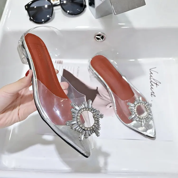 clear flat heels