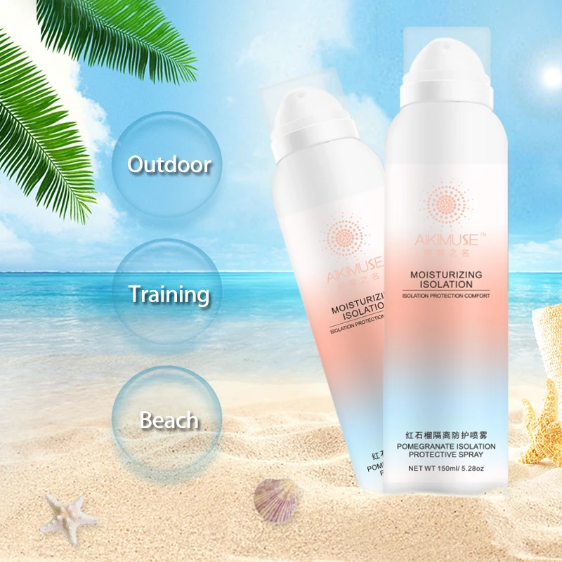 KIMUSE, красный гранат, отбеливающий Солнцезащитный спрей SPF50++, увлажняющий изоляционный ультрафиолетовый светильник для тела, УФ, для беременных