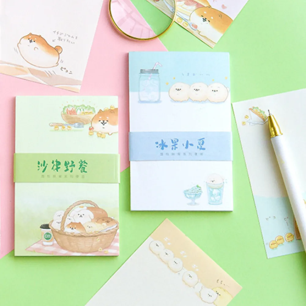 

30pcs Cute Fat Cartoon Dogs Memo Pads N Times Notes Stickers Index Paper Bookmarks School Supplies Stationery Office Accessories