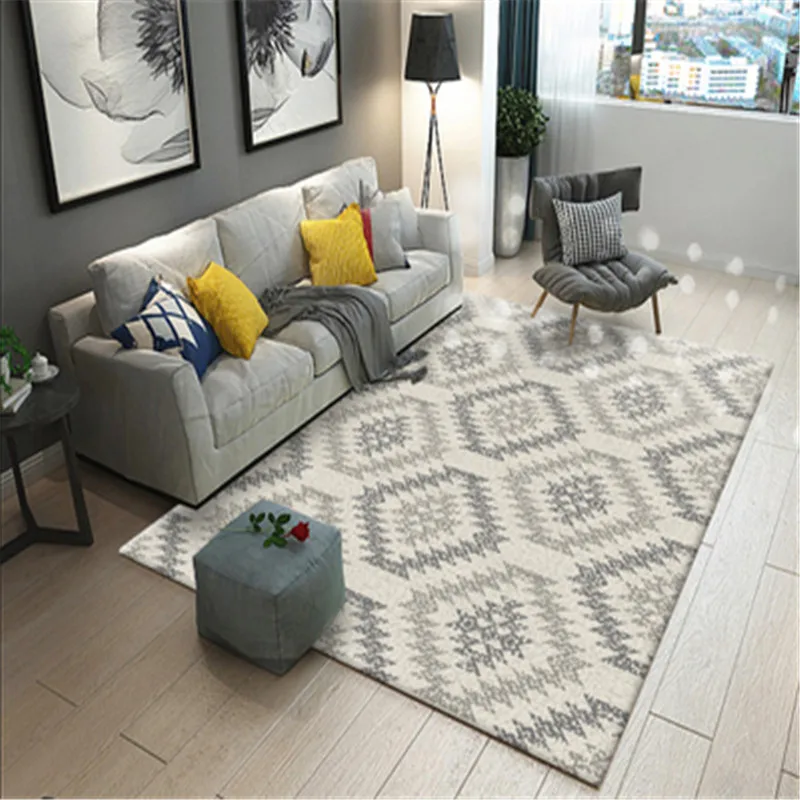 

Modern Simple Living Room Coffee Table Sofa Carpet New Morocco Style Kilim Soft Carpets For Living Room Non-slip Rugs CF