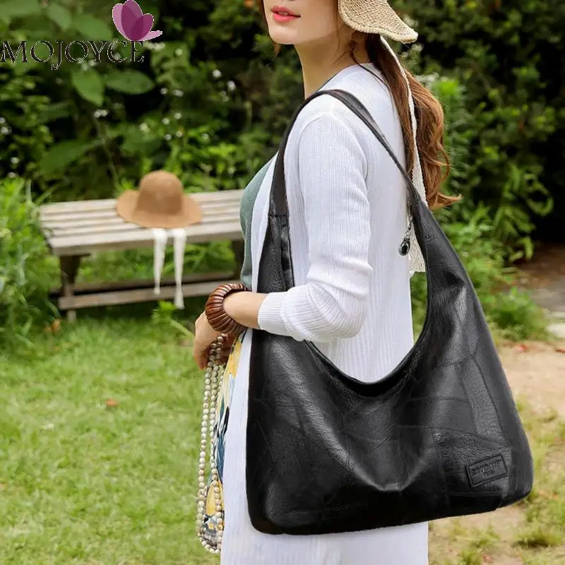 Новая простая винтажная женская сумка через плечо из искусственной кожи с верхней ручкой, Женская одноцветная сумка через плечо с двойной молнией, повседневная сумка-ракушка
