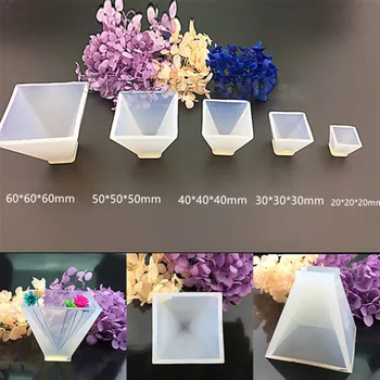 

New Silicone Resin Molds Pyramid Square Rhinestone-Shaped White DIY Jewelry Making Craft Handmade Accessories, 1 PC