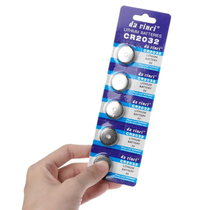 5PCS Button Battery 3V CR2032 BR2032 DL2032 ECR2032 Cell Coin Lithium Li-ion Batteries Promotion Watch Computer LED Light | Электроника
