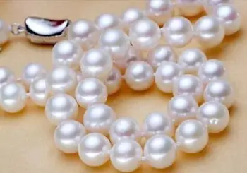

amazing natural round 10-11mm genuine south seas white pearl necklace 17inch
