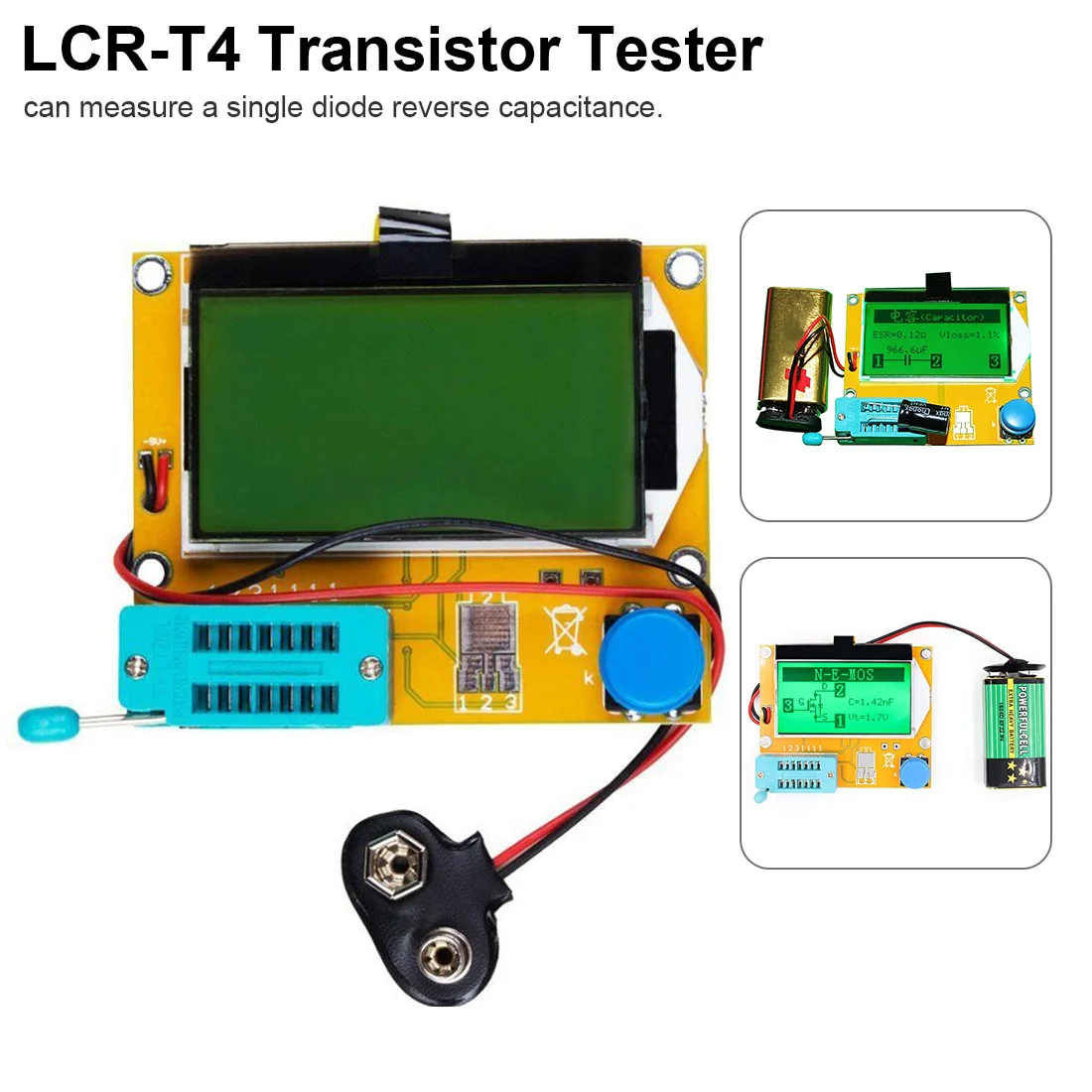 Измеритель ESR тестер транзисторов Цифровой LCR Mega328 V2.68 ESR T4 диодный Триод Емкость MOS/PNP/NPN LCR 12864 ЖК экран тестер|Мультиметры|   | АлиЭкспресс