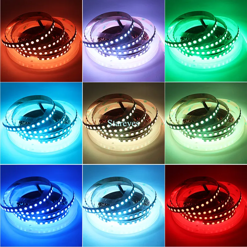 СВЕТОДИОДНАЯ лента SMD 5050 120 5 м 12 В постоянного тока 24 RGB Ледяной Синий Светодиодная