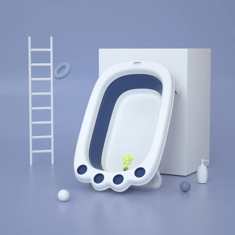 

Baby Bath Tub Baby Folding Tub Newborn Children Can Sit and Lie Home Large Bath Bucket Children's Products