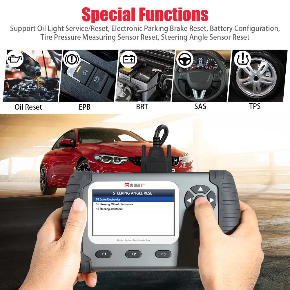 VIDENT iAuto708 Lite четыре системы сканирования инструмента (двигатель AT ABS SRS) и