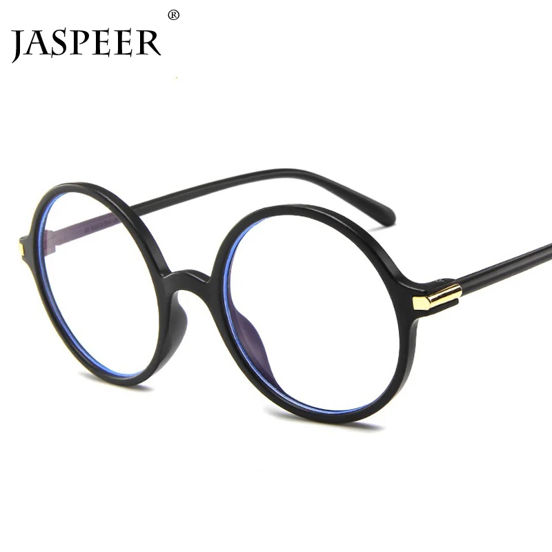 

JASPEER New Round Anti Blue Light Blocking Glasses Anti Eyestrain TR90 Men And Women Computer Goggles Protection Eyewear