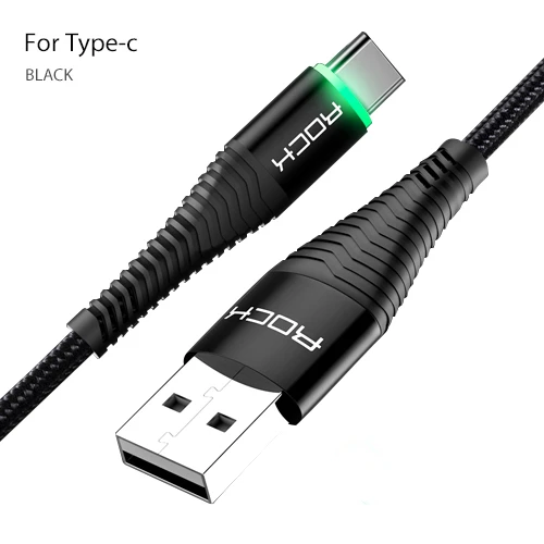 Автомобильное зарядное устройство ROCK QC 3,0 с двумя usb-портами для iPhone, samsung, Xiaomi, Quick Charge 3,0 2,0, зарядное устройство для мобильного телефона, 2 порта, USB, быстрое автомобильное зарядное устройство - Тип штекера: Only Type C Cable