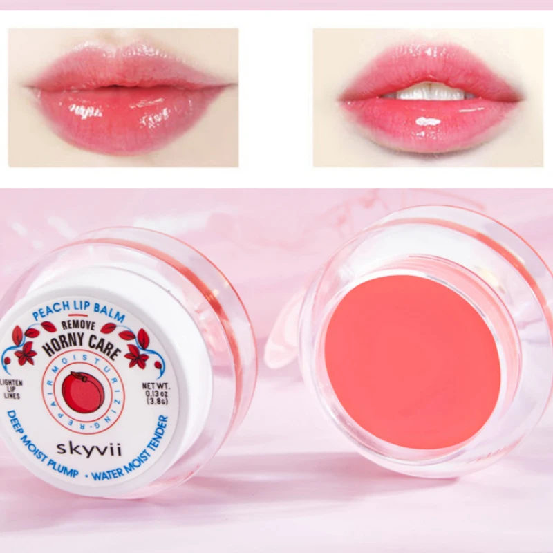 Peach Lip Balm Moisturizin Colorless Repair Moisturizing Oil Sleeping Jelly Gloss Skincare TXTB1 |