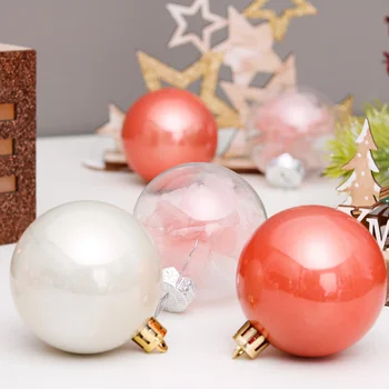 

30pcs Christmas Tree Pendant Transparent Hanging Ball Ornament Assorted Color