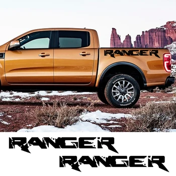 

2PCS Car Side Stickers Trunk Automobile Decoration Vinyl Film For Ford Ranger Auto Sports Styling Decals Car Tuning Accessories