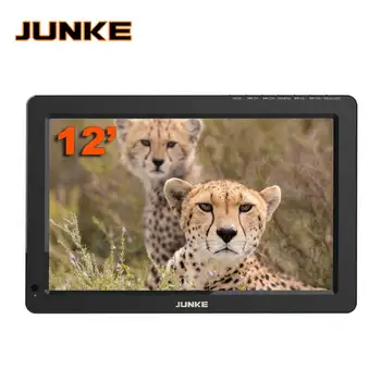 

JUNKE Portable TV 12 Inch Digital And Analog Led Televisions Support TF Card USB Audio Car Television DVB-T DVB-T2 AC3