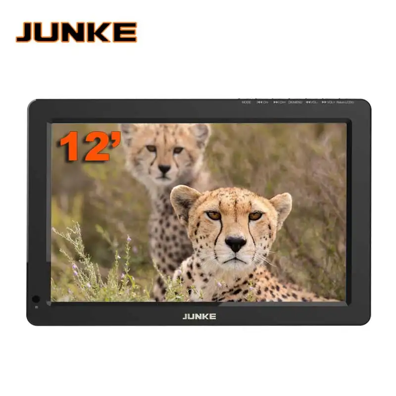  JUNKE Portable TV 12 Inch Digital And Analog Led Televisions Support TF Card USB Audio Car Televisi