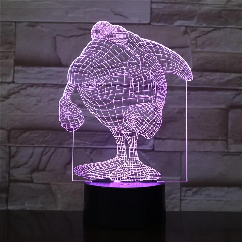 Животное Пингвин 3D лампа сенсорный датчик 7 цветов Изменение комнаты декоративная лампа Детский комплект ночник Пингвин светодиодный ночник 1519