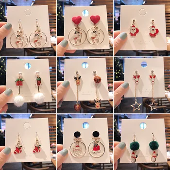 

Santa Claus Earrings Personality Temperament Christmas Earrings Net Red Jewelry Female Long Earrings