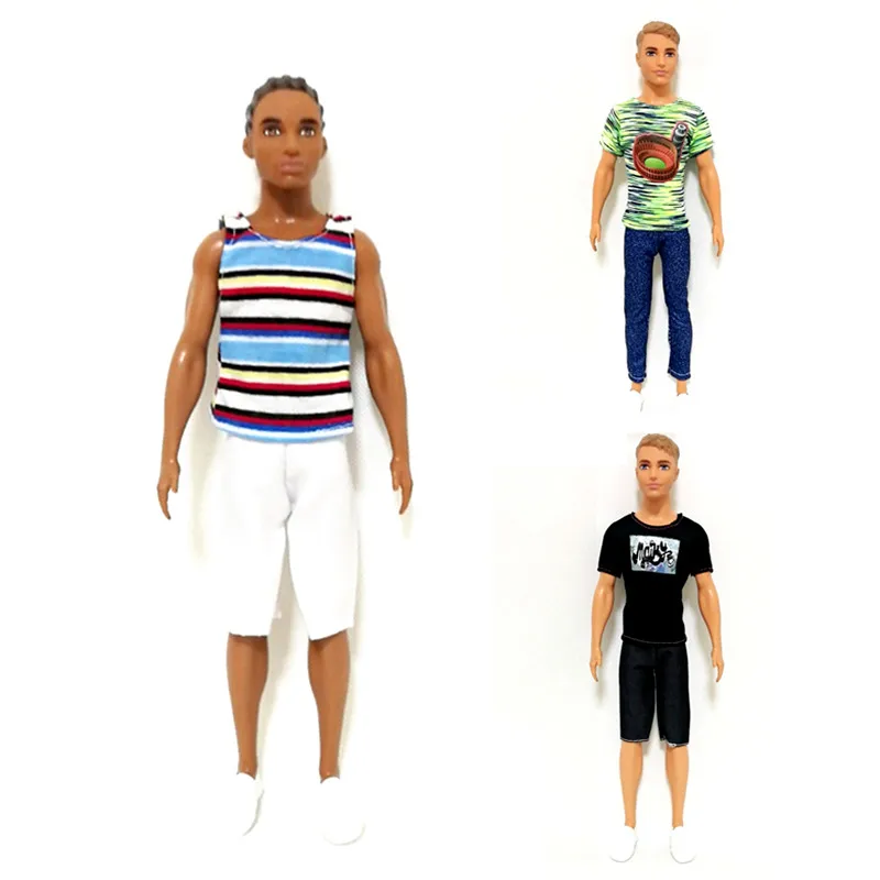 

Ken Boy Friend Pink Blue Trousers Set for Barbie BJD Doll Clothes Accessories Play House Dressing Up