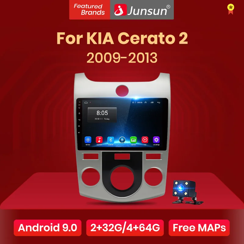 Junsun V1 2G + 32G Android 9 0 для KIA Cerato 2 2009 2010 2013 автомобильный Радио Мультимедийный видео