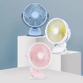 

Mini USB Rechargeable Air Cooling Fan Clip Desk Fan Dual Use Home Student Dormitory Bedside Portable Desktop Office Fan