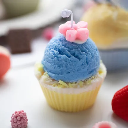 Silicone Mold Silicone Candle Mold Aromatherapy Candle Mold Silicone Candle Molds Candle Mold Creative Modeling Ice Cream Muffin Cup DIY Aroma Candle Mold for Candle Making Handmade Dessert Silicone Mold