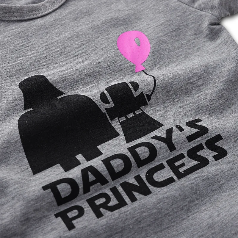 Боди, летние, маленькие, хлопковые, с коротким рукавом, Daddys, принцесса, половина первого дня рождения, Детские ползунки для девочек, одежда для новорожденных, серый, 3-12 месяцев