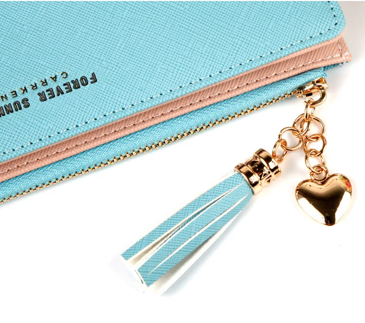 MS, Длинный кошелек, много экранов, застежка, сумочка, кошелек, женский, тянется, цепочка, кисточка, кошелек для мобильного телефона