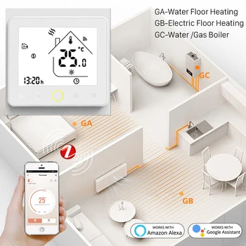 

ZigBee Smart Thermostat Water/Electric Floor Heating Water/Gas Boiler Programmable Temperature Controller Smart Home Thermostat