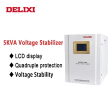 DELIXI TND3-5KVA стабилизатор напряжения однофазный 5 кВт Бытовой Холодильник PC стабилизатор 220 В автоматический регулятор напряжения перем. Тока