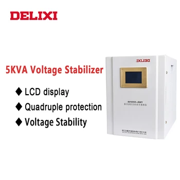 

DELIXI TND3-5KVA voltage stabilizer single phase 5KW household refrigerator PC stabilizer 220V Automatic AC voltage regulator